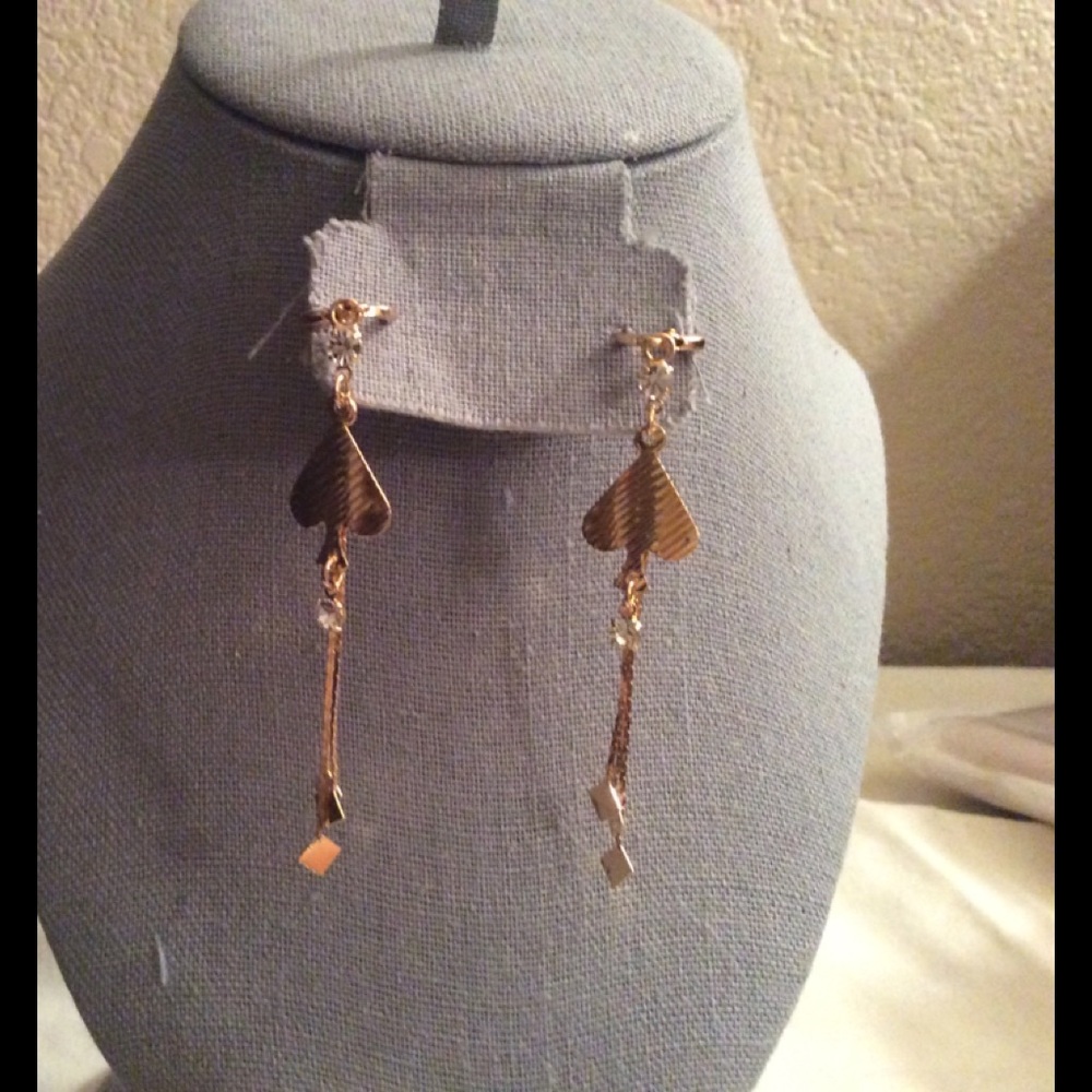 Fashion Earrings-Goldtone